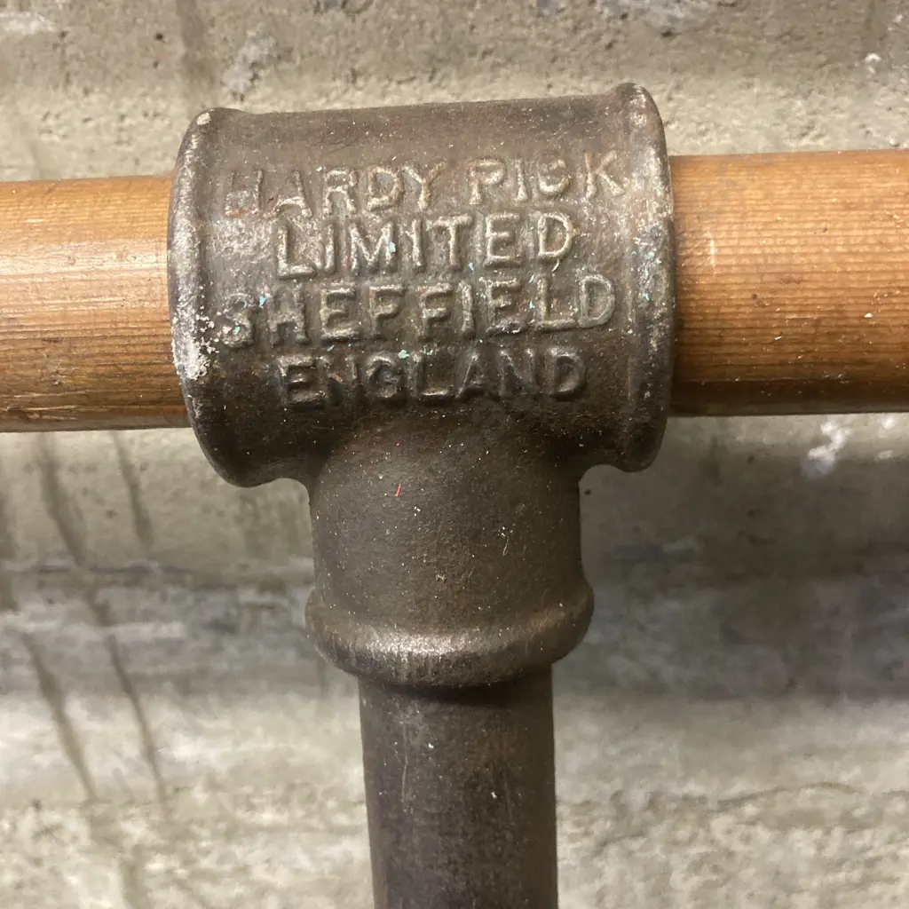 Vintage Hardy Pick Sheffield England Post Hole Borer Manual Auger Dia 20cm & Small Manual Auger 11cm Image 1++