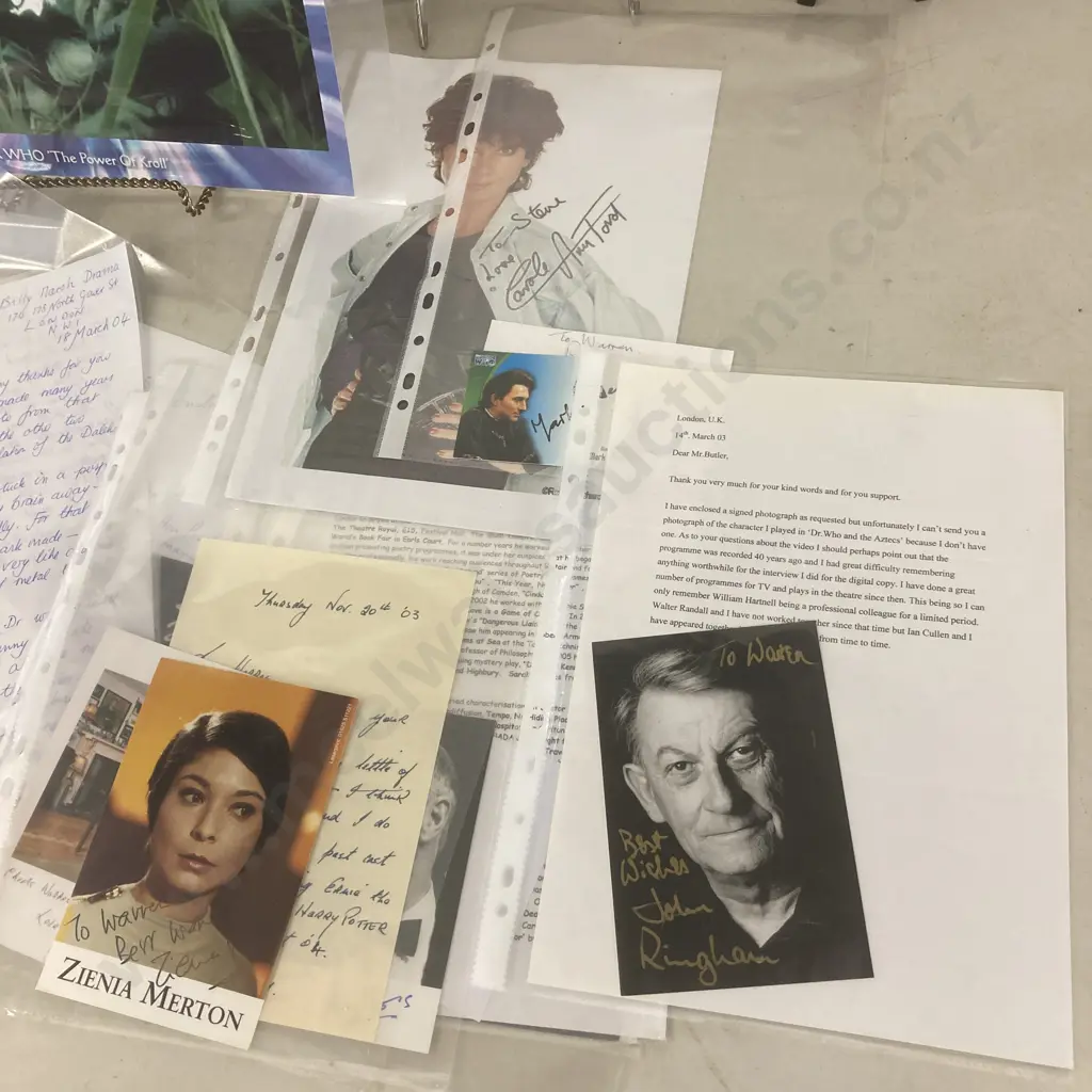 Dr Who Autographs, Correspondence, Signed Photos Etc Image 1++