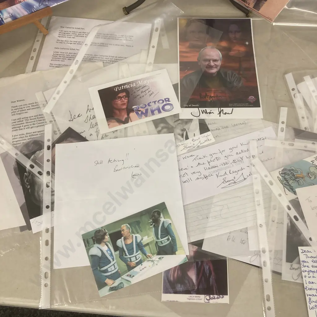 Dr Who Autographs, Correspondence, Signed Photos Etc Image 1++