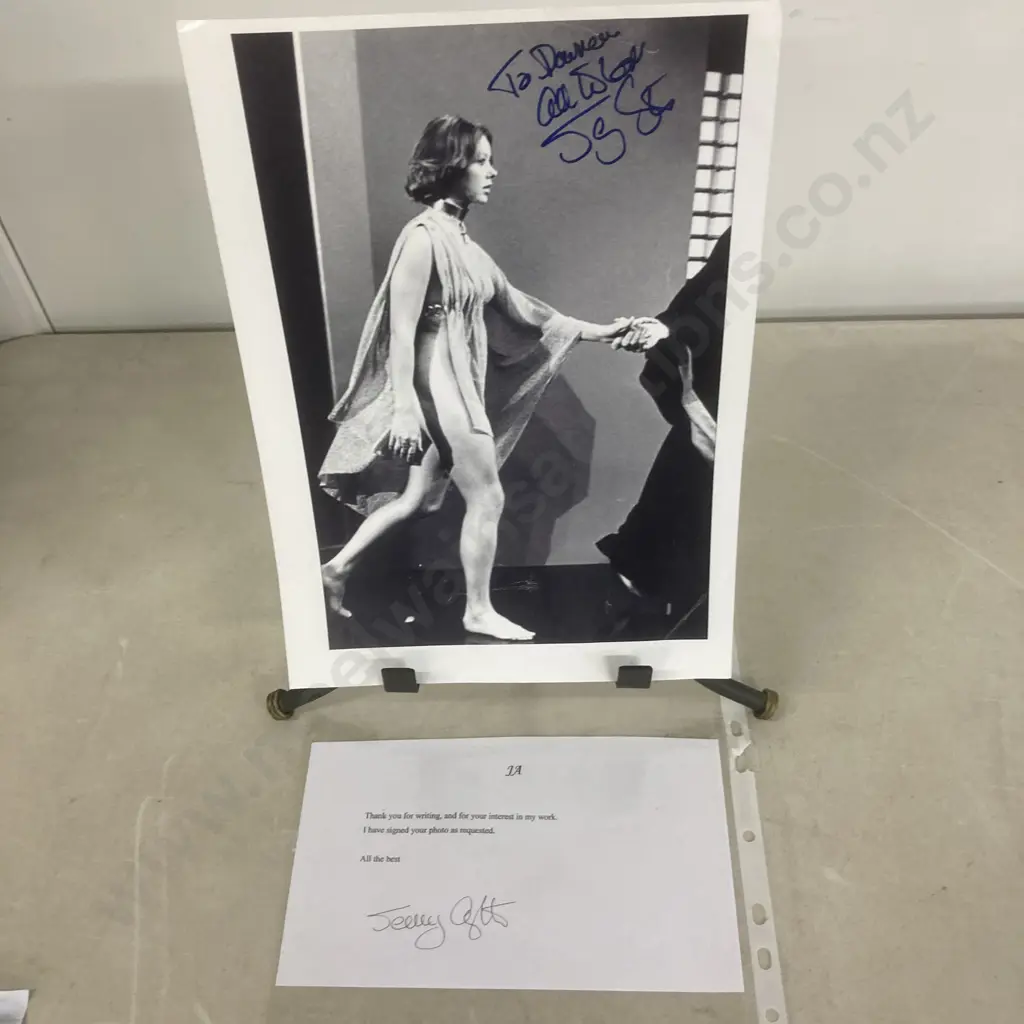 Jenny Agutter "Doctor Who" Autographed Signed Photo With Correspondence Image 1++