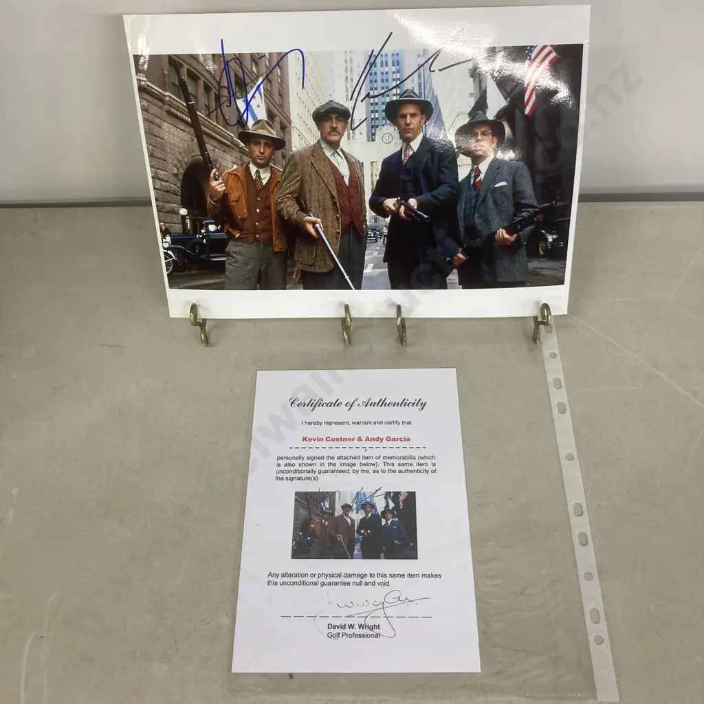 Kevin Costner & Andy Garcia "The Untouchables" Autographed Signed Photo With COA Image 1++