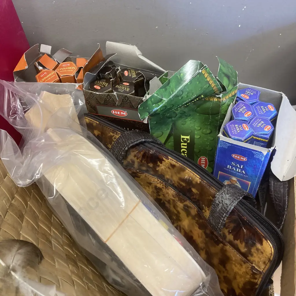 Box Lot Incense, Ukulele Kit, Storage Drawers Etc Image 1++