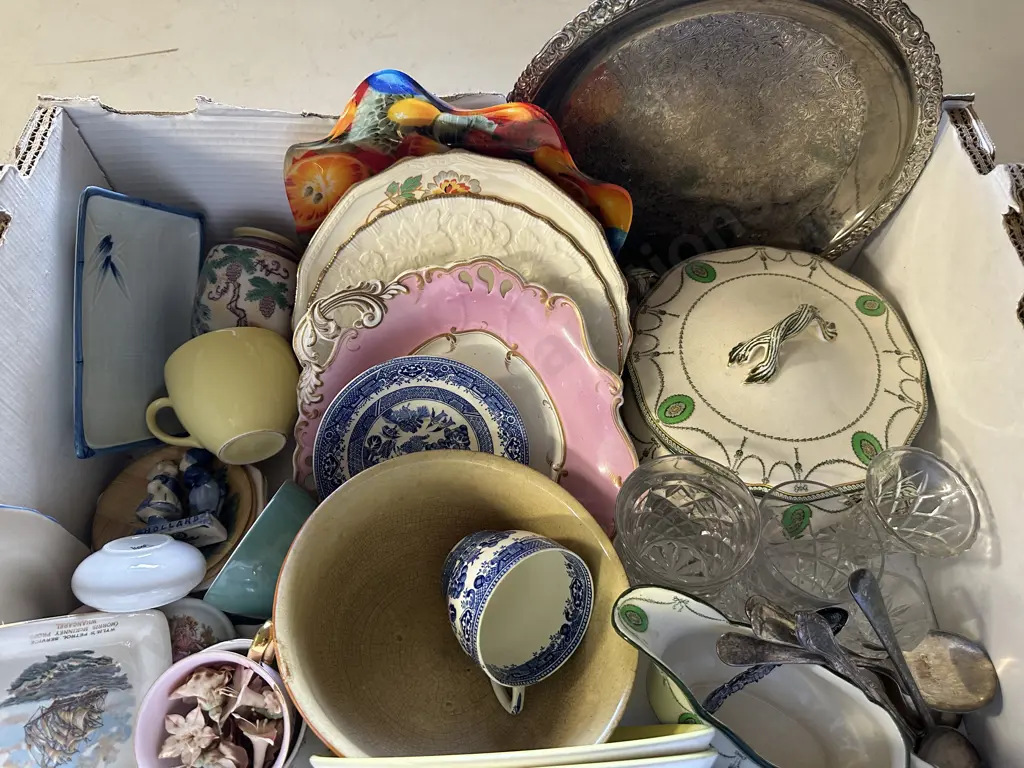Box Of China Items Image 1++