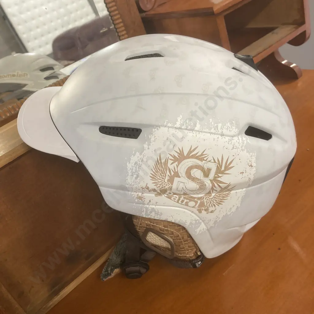 Salomon Patrol Ace White Matt Snow Boarding Helmet. Sz XL (60/61cm) Image 1++