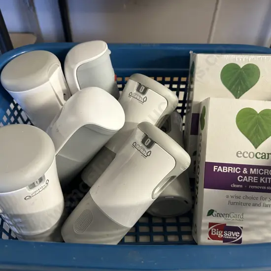 Mortein Insect Controls & Ecocare Fabric & Microfibre Kits In Blue Plastic Basket