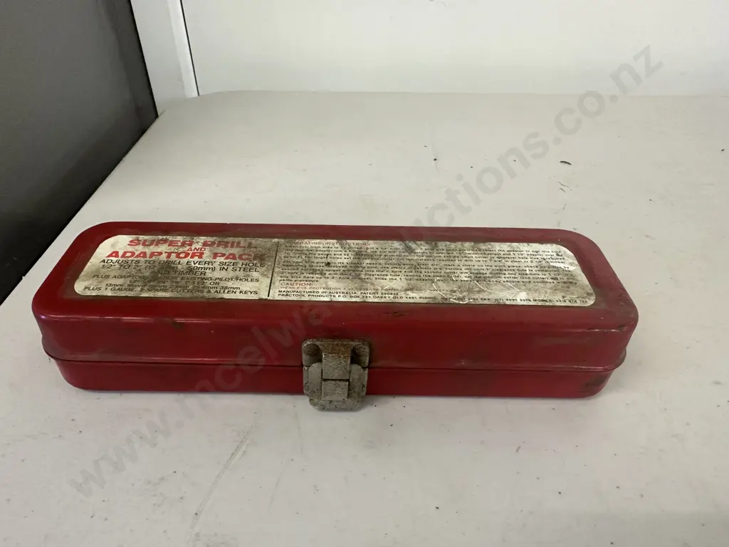 Super Drill & Adaptor Pack Large Metal Drill Bit In Case (1/2" To 2") Image 1++