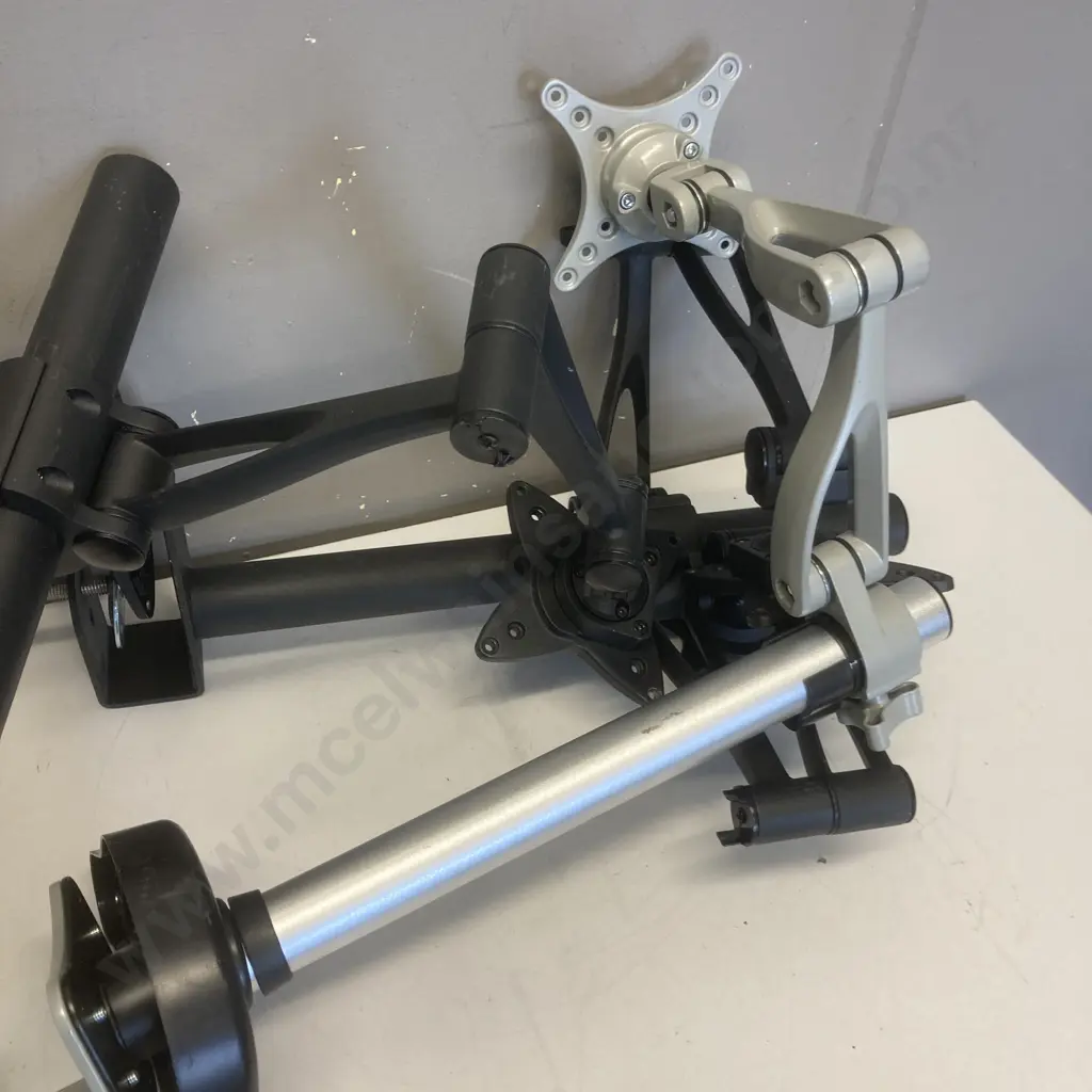 3 x Clamp On Computer Monitor Stands Image 1++