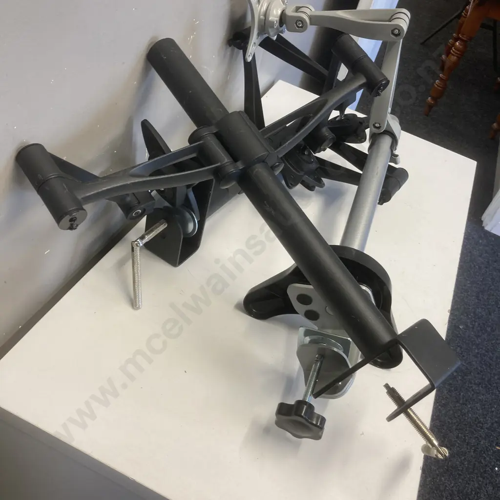 3 x Clamp On Computer Monitor Stands Image 1++