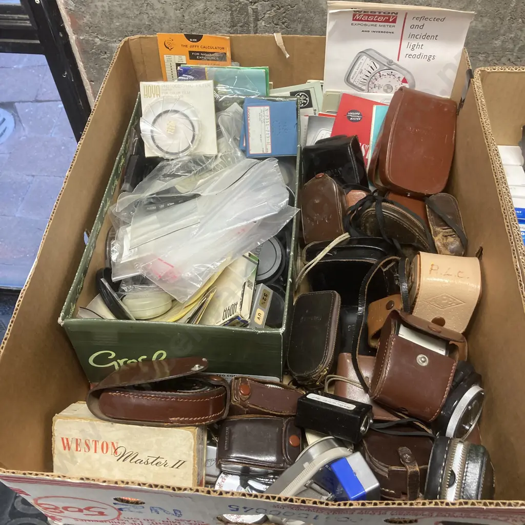 Box Lot Camera Gear - Filters, Light Meters Etc Image 1++