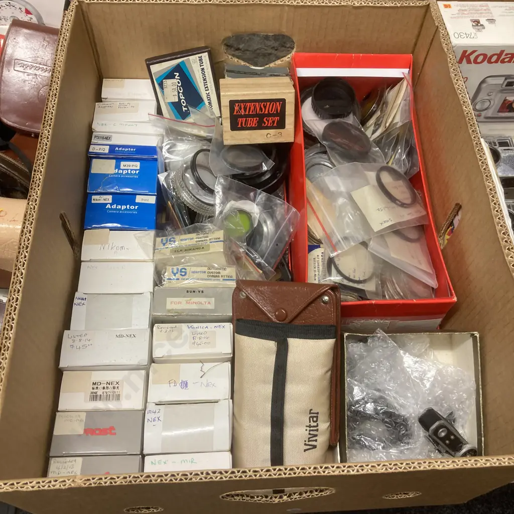 Box Lot Camera Gear - Adapters, Filters Etc Image 1++