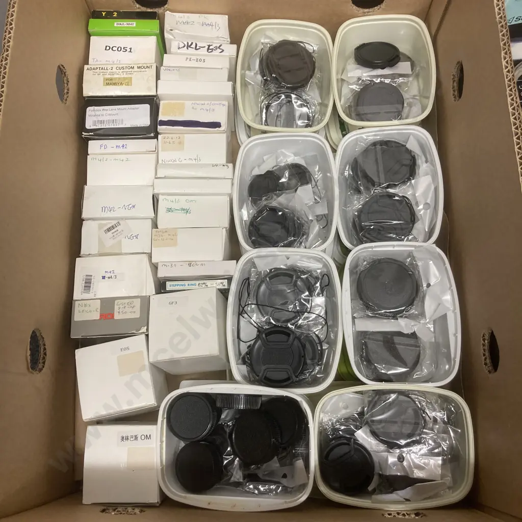 Box Lot Camera Gear - Mounts, Adapters, Caps Etc Image 1++