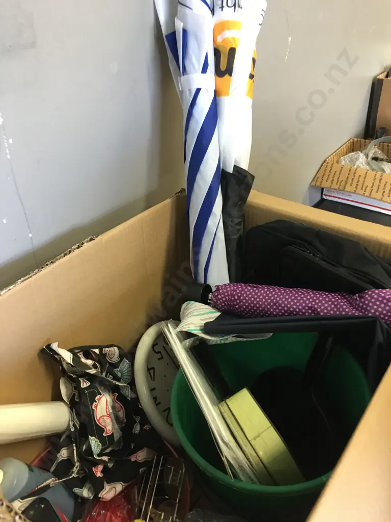 Umbrellas, Pegs, Apron, Dog Figurine Etc Image 1++
