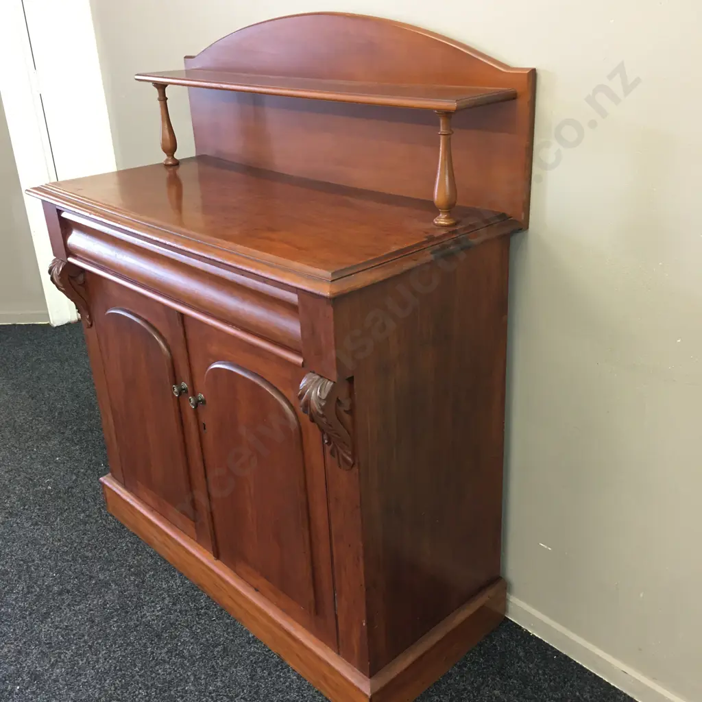 Antique Mahogany 2 Door Chiffonier With Cutlery Drawer. H127 W106 D48cm Image 1++
