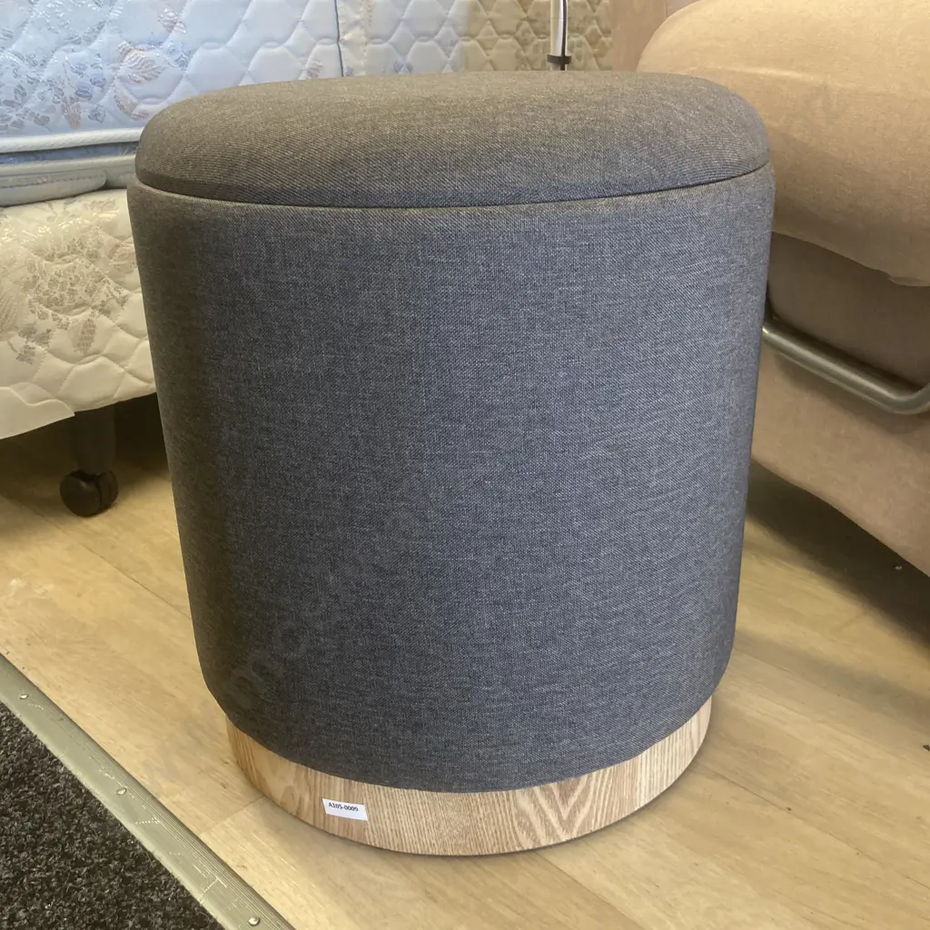 Roma Ottoman - Grey Storage Ottoman With Padded Lid. 44 x 40cm Image 1++