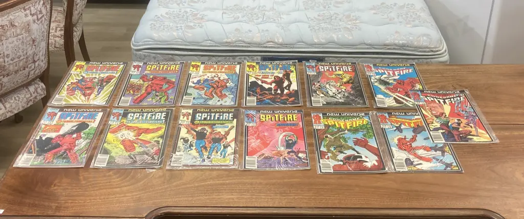 SPITFIRE AND THE TROUBLESHOOTERS by Marvel 1986 - 1987 Complete Comic Series Set 1-13 New Universe, VF to NM Image 1++