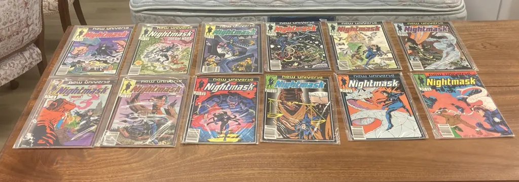 NIGHTMASK by Marvel 1986 - 1987 Complete Comic Series Set 1-12 New Universe, VF to NM Image 1++