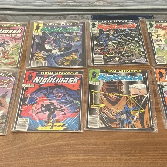 NIGHTMASK by Marvel 1986 - 1987 Complete Comic Series Set 1-12 New Universe, VF to NM