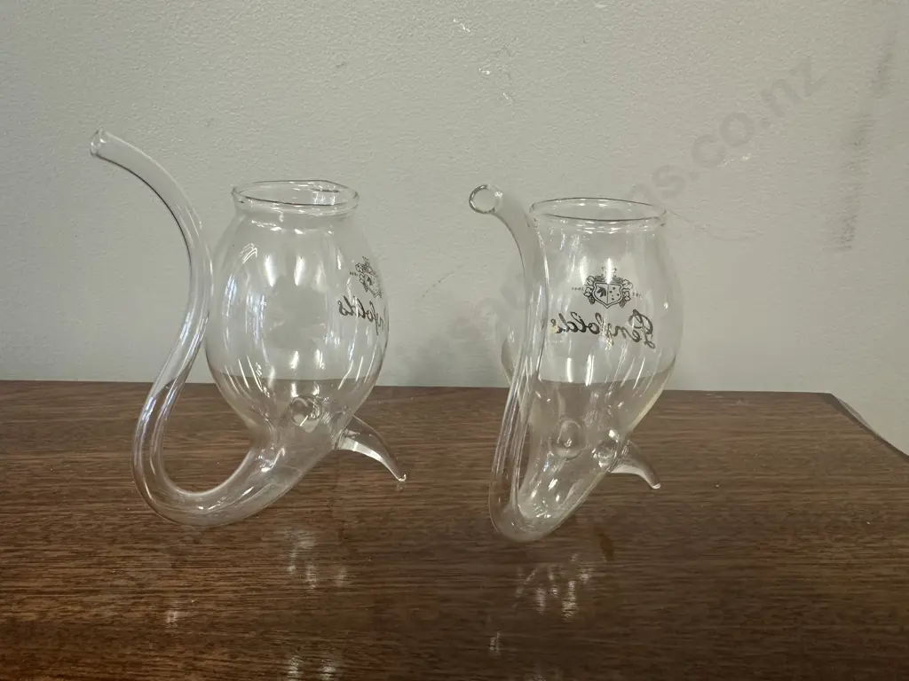 Pair Of Vintage Penfolds Glass Port Sippers Image 1++