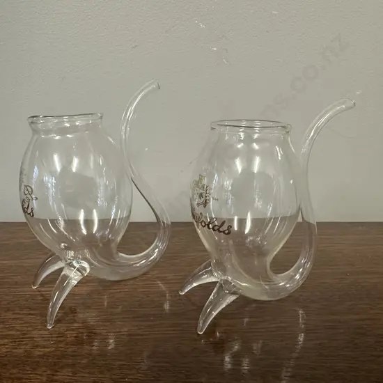 Pair Of Vintage Penfolds Glass Port Sippers