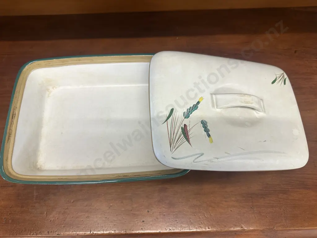 Vintage Denby Stoneware Greenwheat Casserole Dish Image 1++