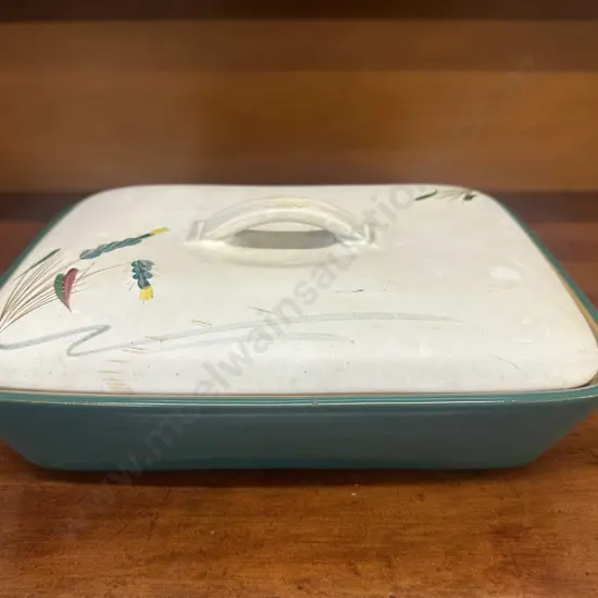 Vintage Denby Stoneware Greenwheat Casserole Dish