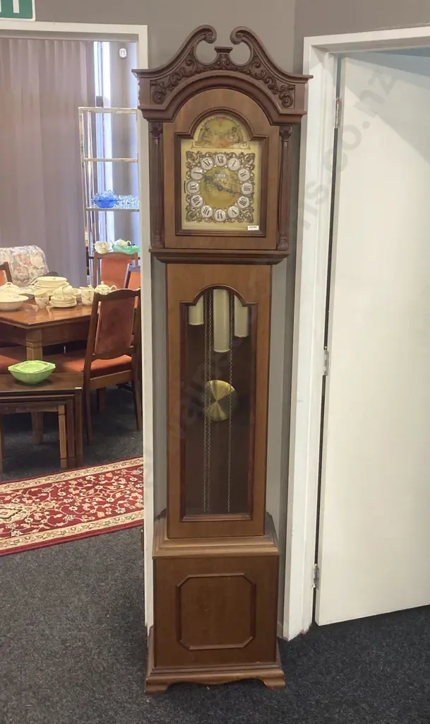 Grandfather Clock - Hertz Italia Clock Co, Chiming. H201cm Image 1++