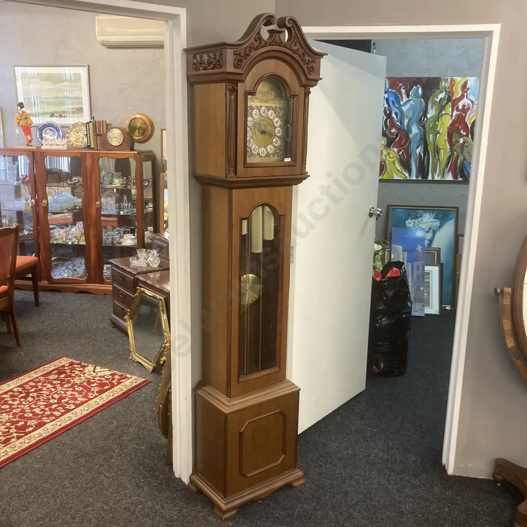 Grandfather Clock - Hertz Italia Clock Co, Chiming. H201cm Image 1++
