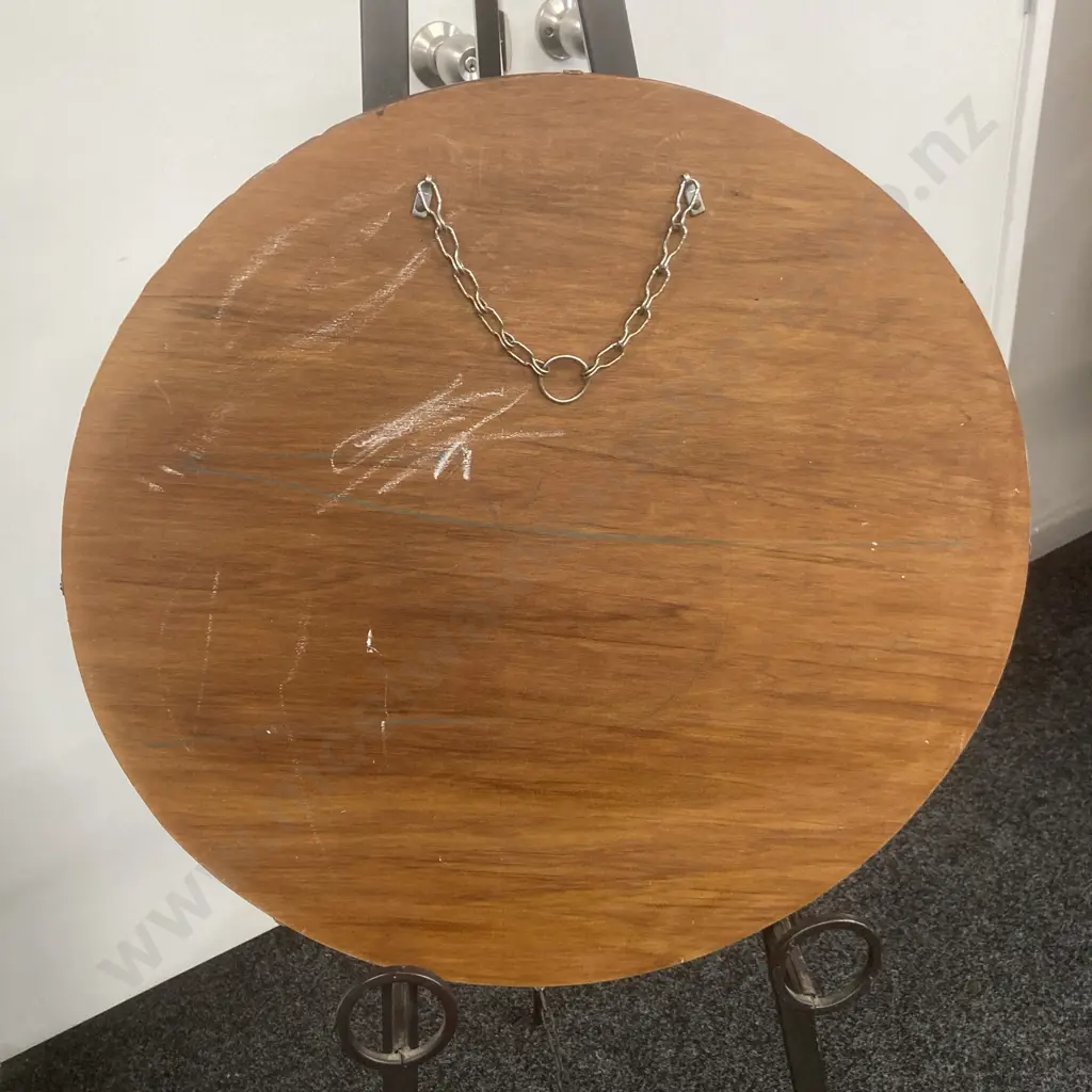 Retro Round Wall Mirror With Scalloped Patterned Edge. 60cm Image 1++