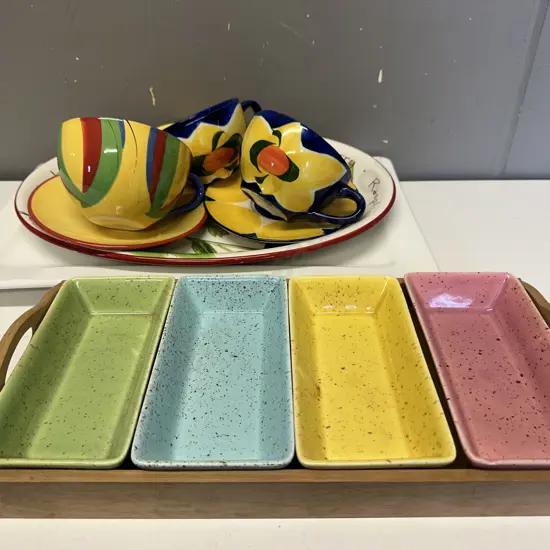 Selection Of Serving Platters, Petra Ceramics Etc