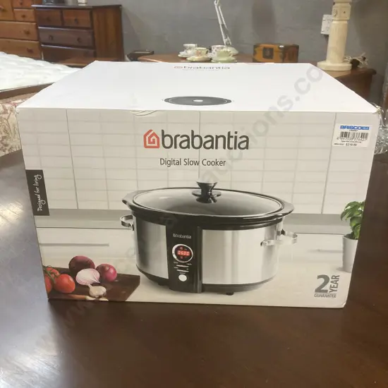 Brabantia 6.5 Litre Digital Slow Cooker Model BBEK1083D - New In Box
