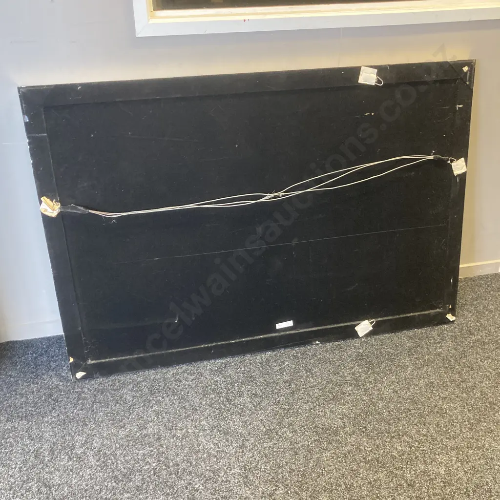 Framed Bevelled Edge Mirror. 137 x 91.5cm Image 1++