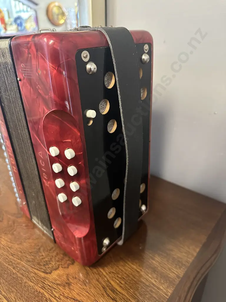 Vintage Small Hohner Erica Button Accordion  Image 1++