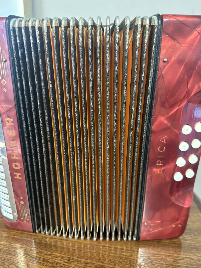 Vintage Small Hohner Erica Button Accordion  Image 1++