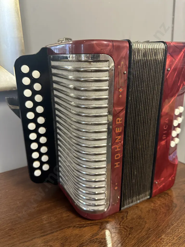 Vintage Small Hohner Erica Button Accordion  Image 1++