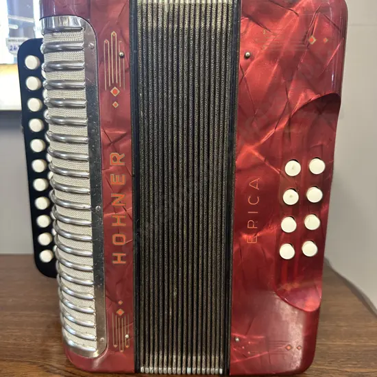 Vintage Small Hohner Erica Button Accordion 