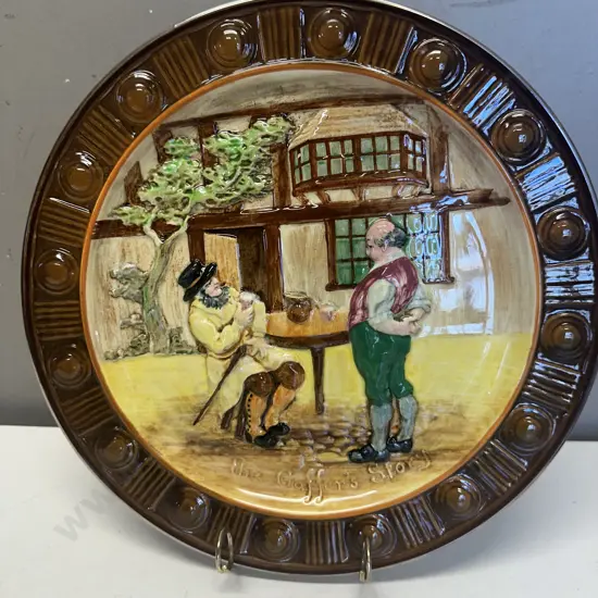 Hand Painted Falcon Ware Wall Plate "The Gaffers Story" Dia 27cm