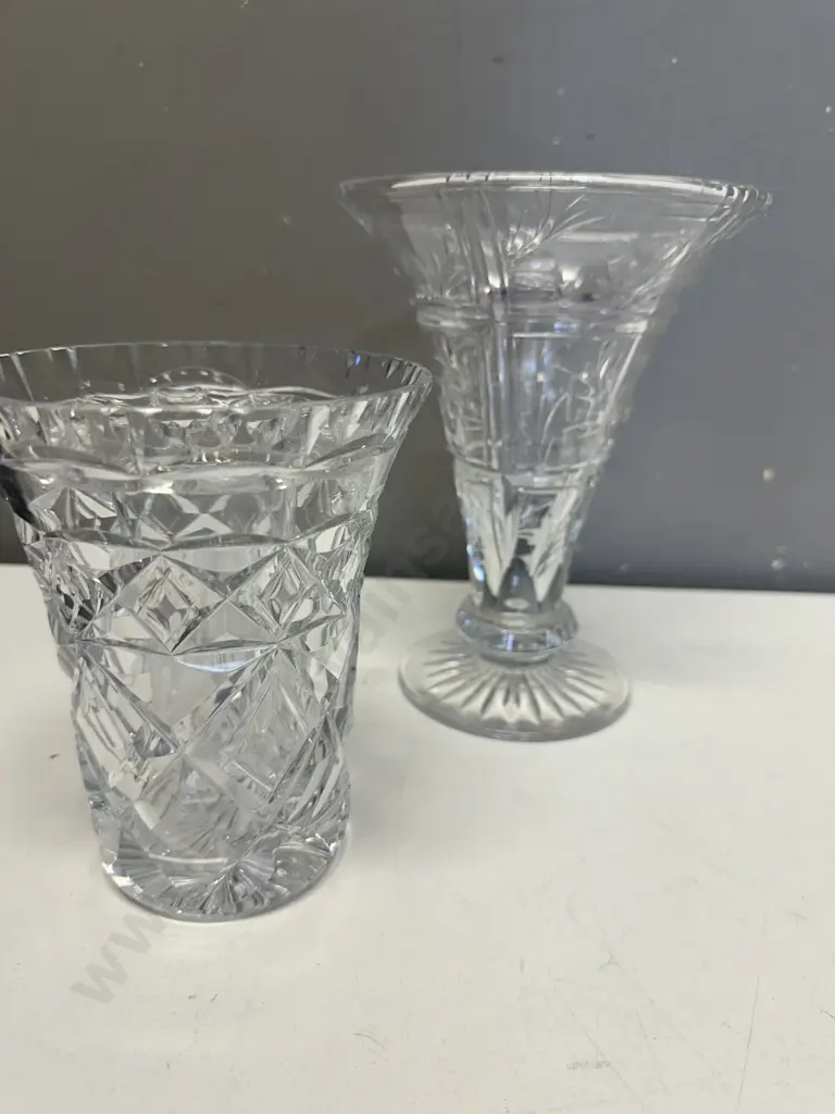 Vintage Crystal Vases With Frog Image 1++