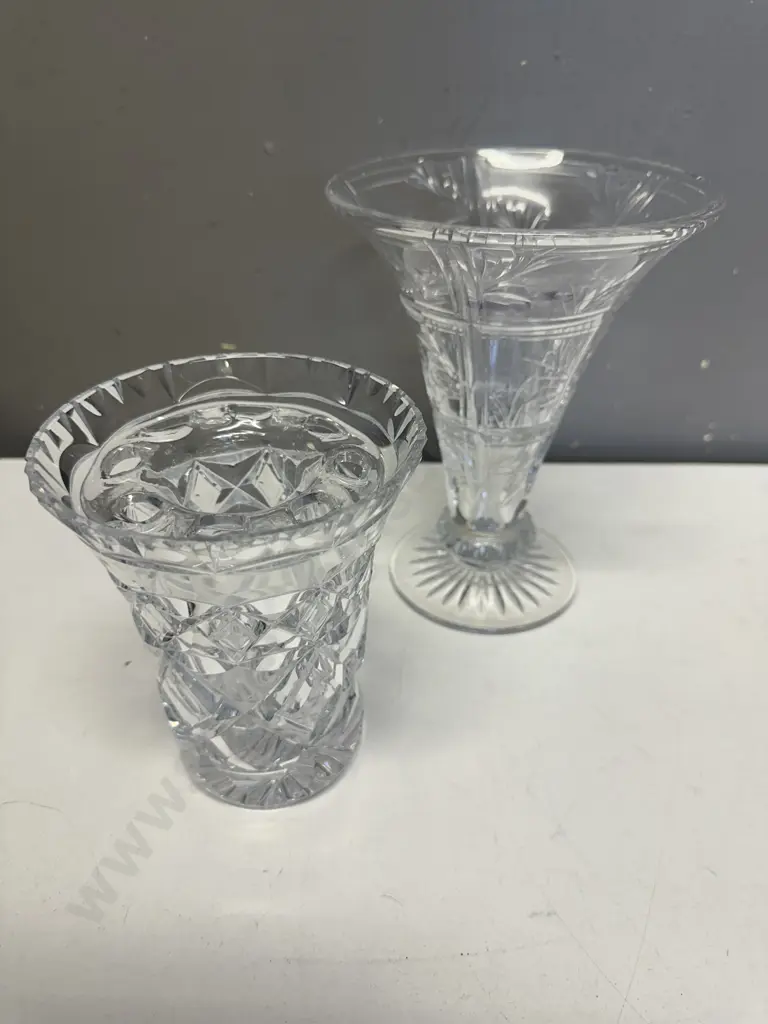 Vintage Crystal Vases With Frog Image 1++