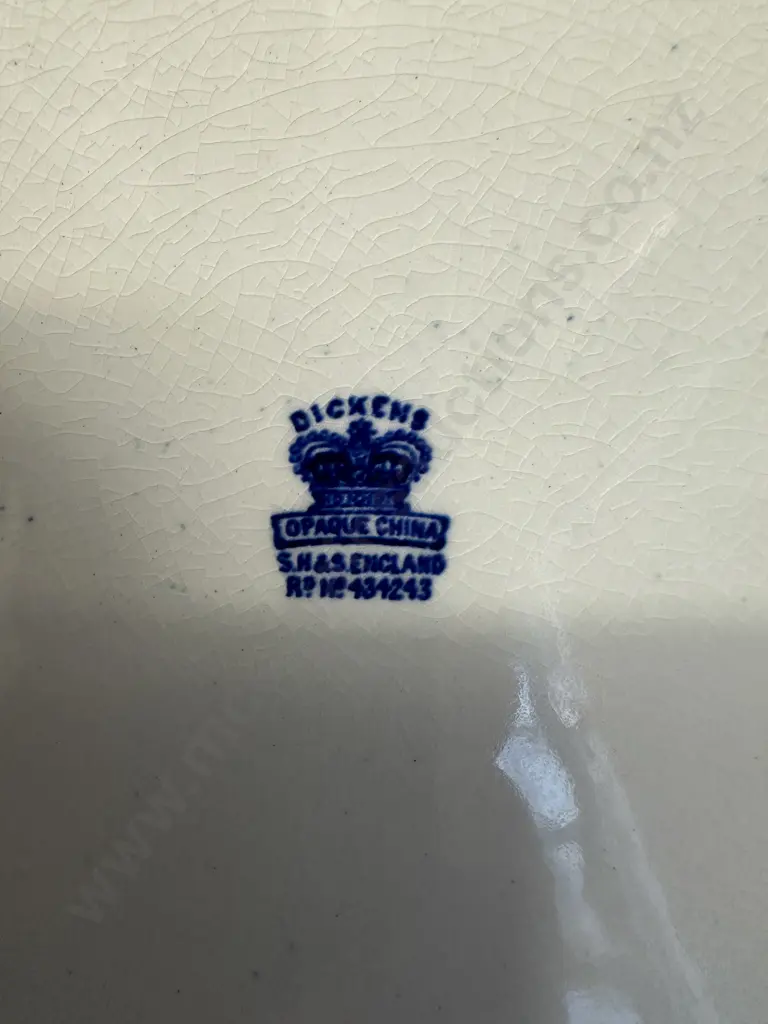 Antique Opaque China Charles Dickens Plate c1904 Rd No 434243. Dia 26cm Image 1++