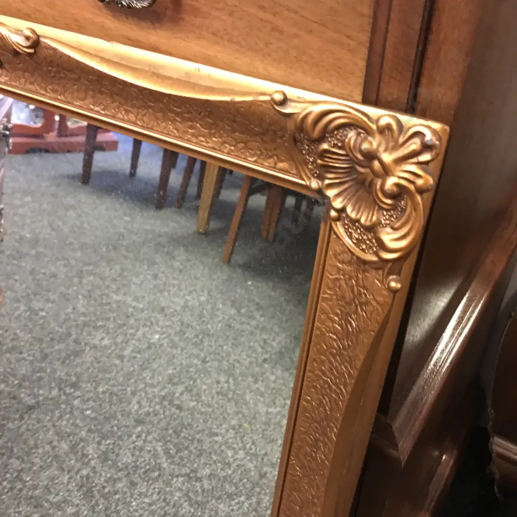 Ornate Gilt Framed Mirror H70,W54cm. Image 1++