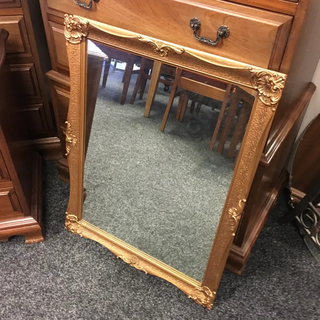 Ornate Gilt Framed Mirror H70,W54cm. Image 1++