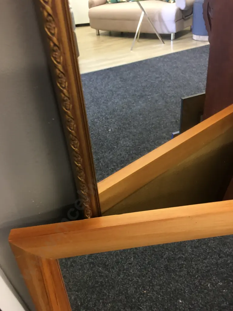 Mirrors x2 Wooden & Gilt Framed Image 1++