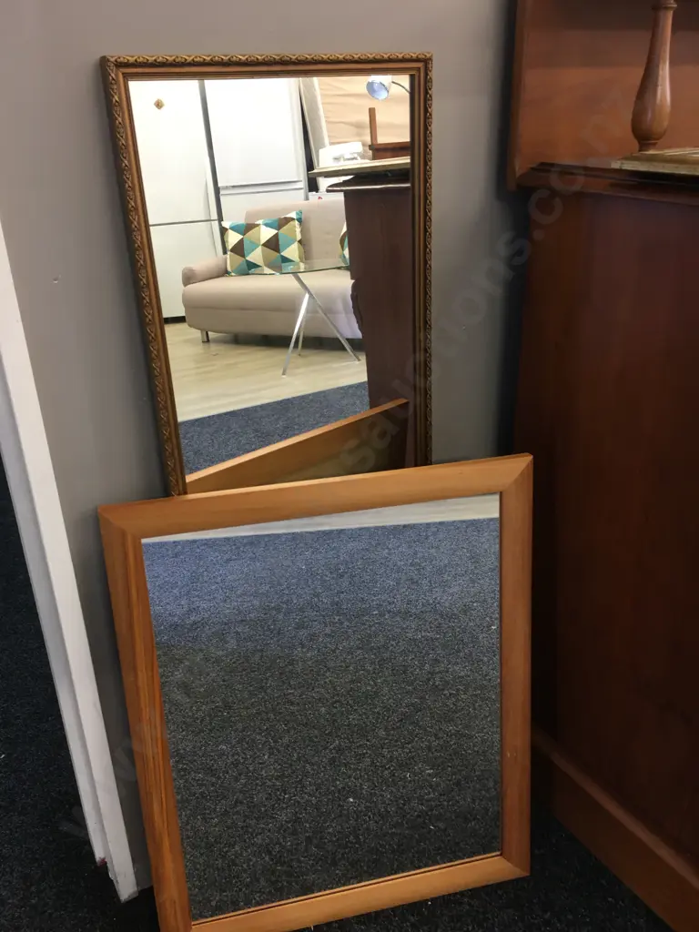 Mirrors x2 Wooden & Gilt Framed Image 1++
