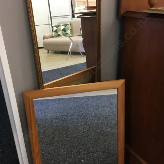 Mirrors x2 Wooden & Gilt Framed