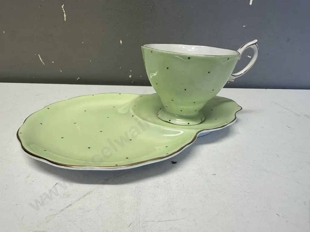 Royal Albert Tennis Set - Mint Green With Polka Dots Image 1++