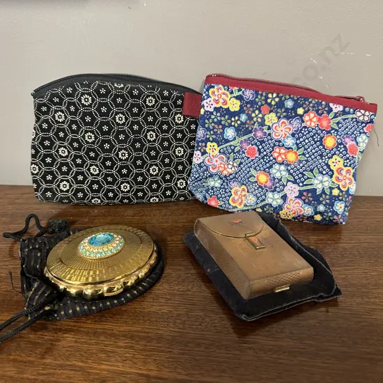 Vintage Powder Compacts And Cosmetic Bags