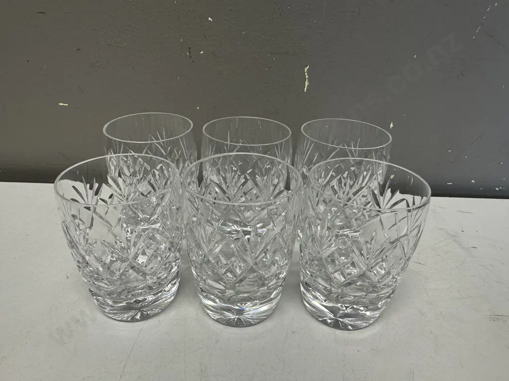 Set Of Six Royal Doulton Crystal Sherry Glasses Image 1++