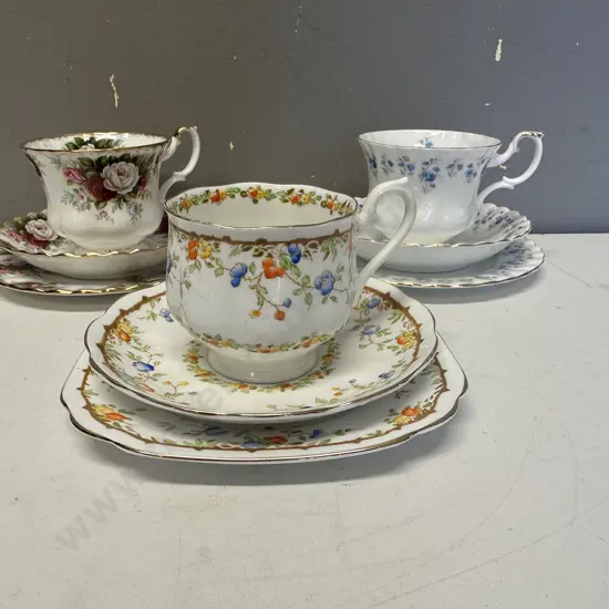 Vintage Royal Albert Trios x 3