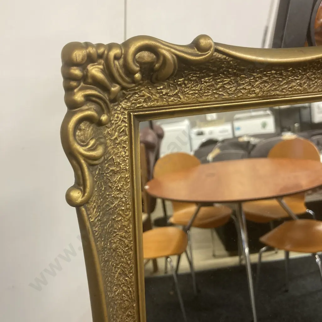 Wall Mirror With Ornate Gold Colour Frame. 68 x 55cm Image 1++