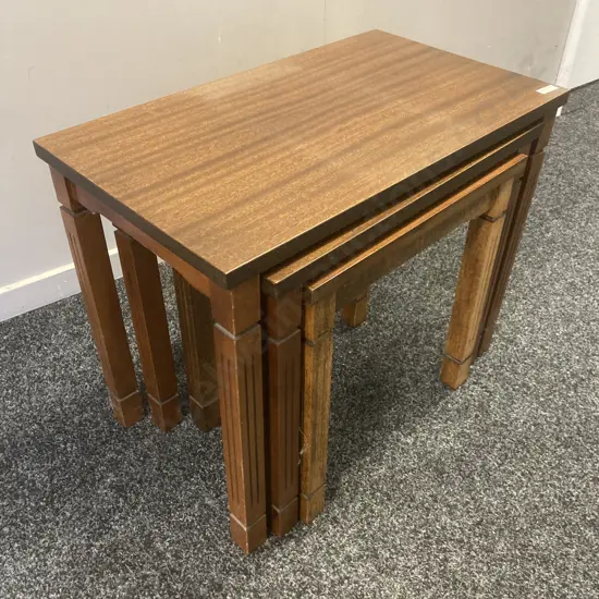 Nest of Three Mahogany Tables